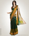 Green & Gold Pure Silk Saree