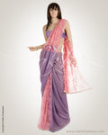 Pink & Lavender Georgette Saree
