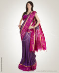 Blue & Pink Pure Uppada Silk  Saree
