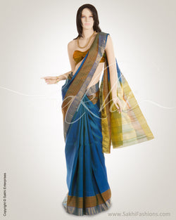 Blue & Multi Pure Uppada Silk  Saree