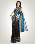 BGN-4916 Black & Blue Pure Uppada Silk  Saree