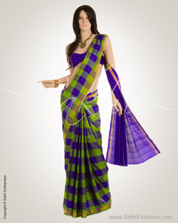 Blue & Green Pure Uppada Silk  Saree