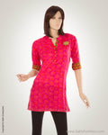 Pink & Multi Cotton Kurti