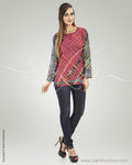 WW-0029 - Pink & Multi Pure Cotton Top