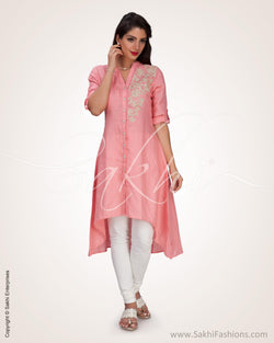 WWO-16156 - Pink & Beige Top